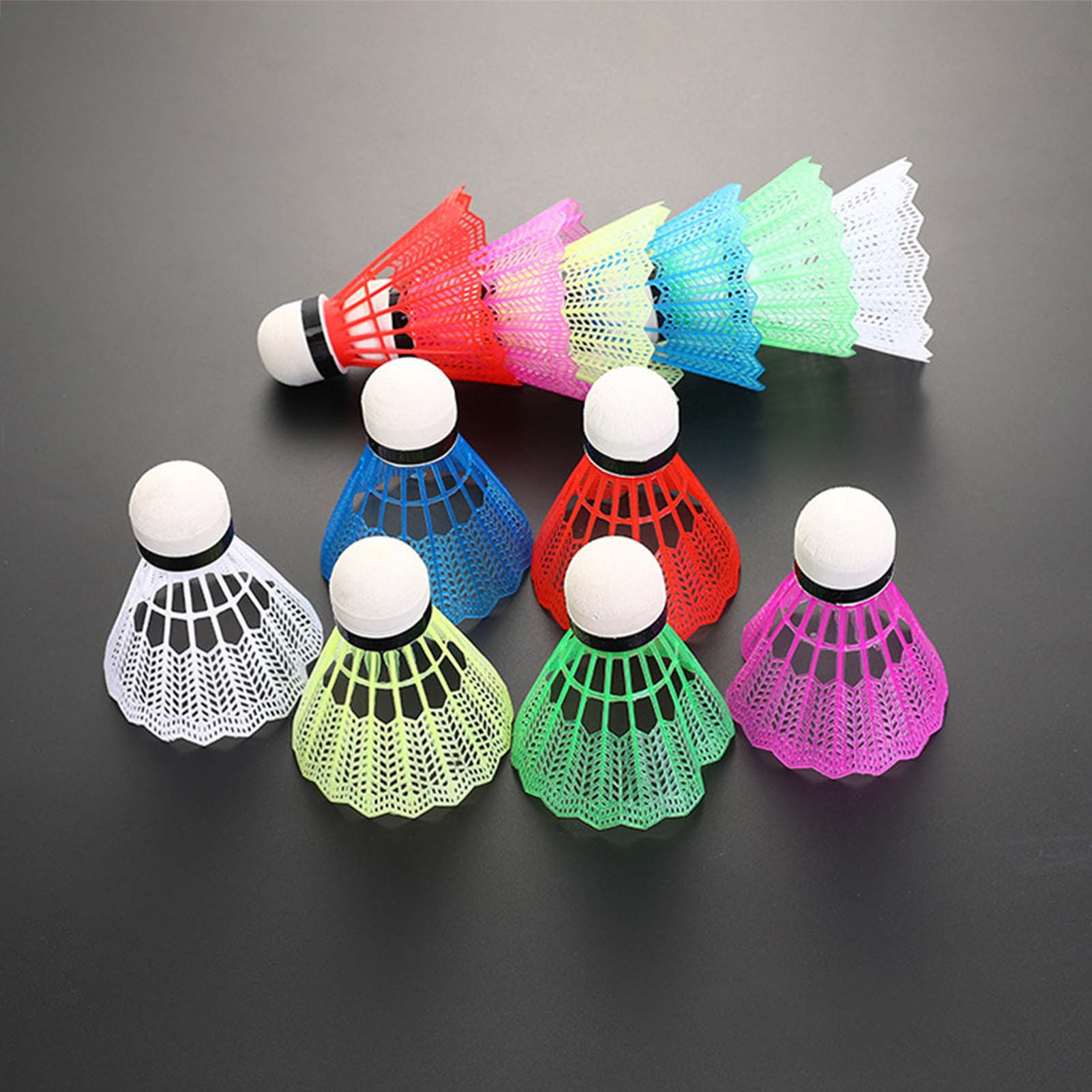 Badminton Fun Game - 12Pcs 배드민턴 플라스틱 흰색 배드민턴 셔틀콕