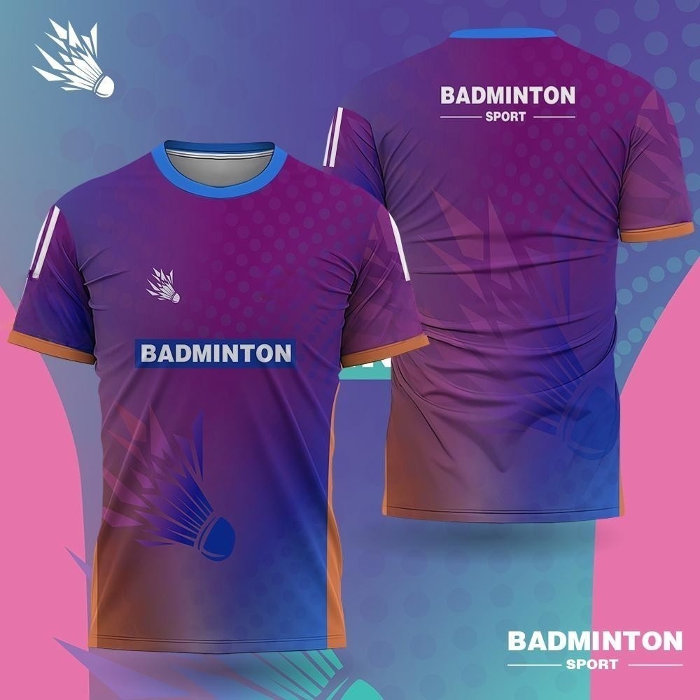 남성 배드민턴 의류 그라데이션 3D 프린트 배드민턴 티 - Badminton Emoji 리뷰 및 가격