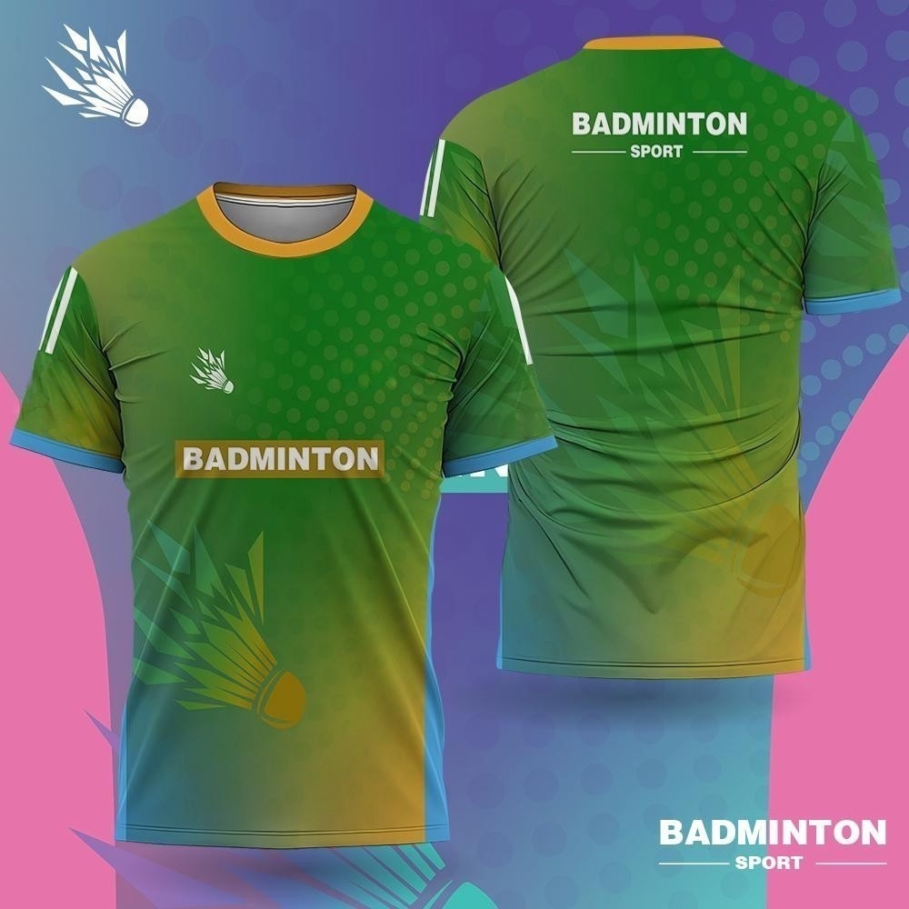 남성 배드민턴 의류 그라데이션 3D 프린트 배드민턴 티 - Badminton Emoji 리뷰 및 가격